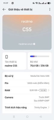 Realme C55 256GB Đen