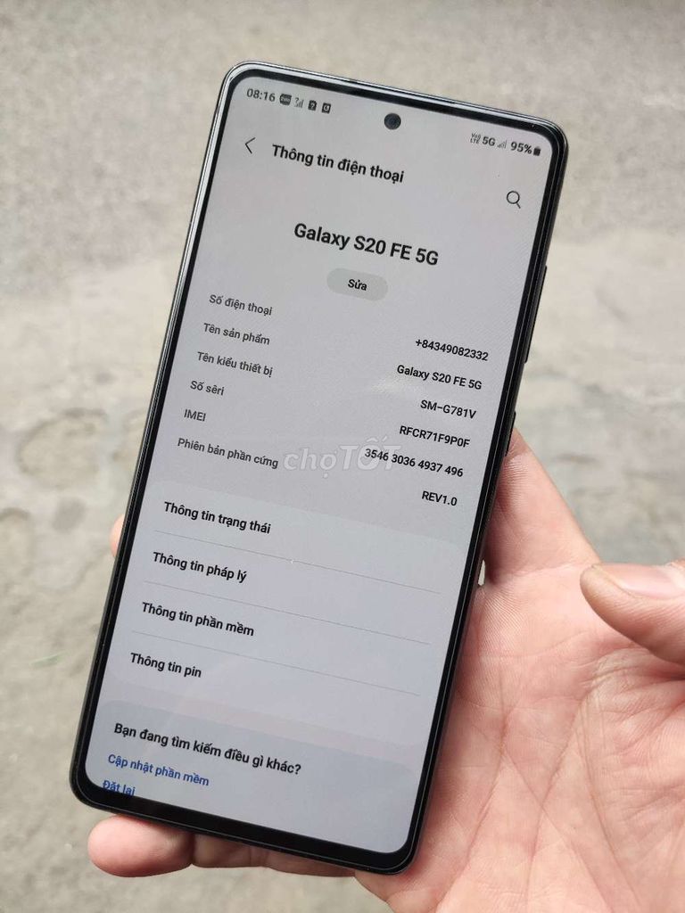 s20 fe bản verison có 5g GL. Mua bán Điện thoại tại Quận Tây Hồ Hà Nội được đăng bởi thắng hình 1