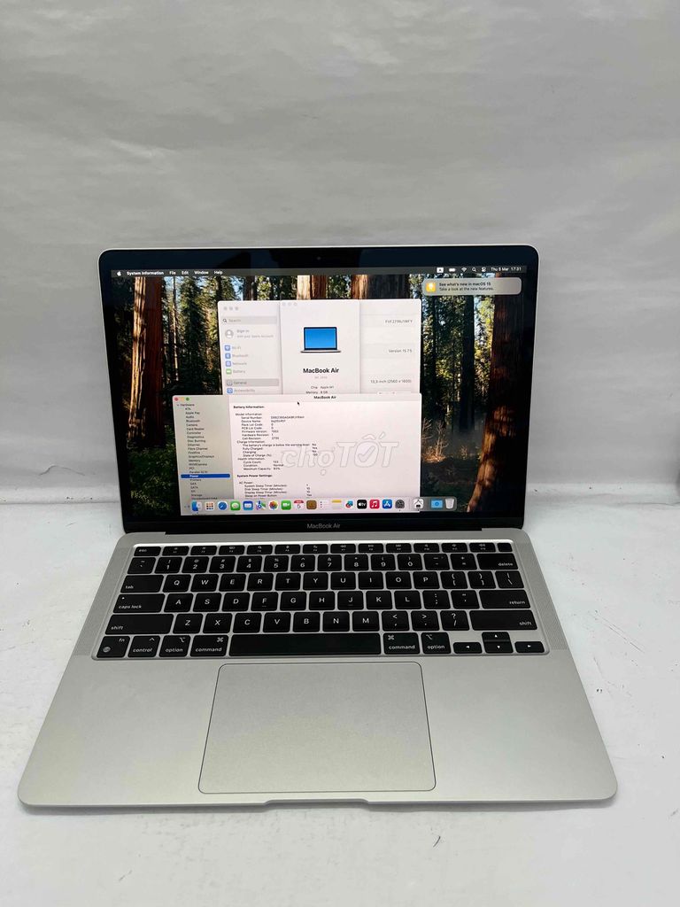 Apple MacBook Air M1 13 inch 8GB/256GB. Mua bán Laptop tại Quận Sơn Trà Đà Nẵng được đăng bởi BƠ BƯ Macbook Cũ hình 1