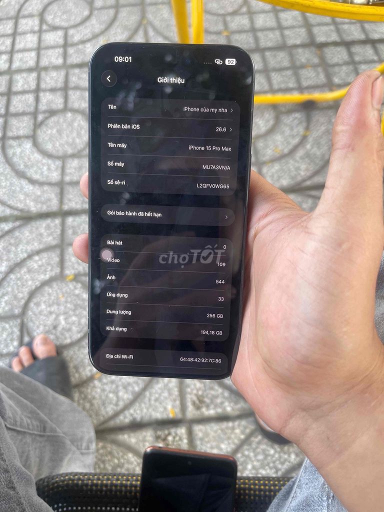 Apple iPhone 15 Pro Max 256GB Đen. Mua bán Điện thoại tại Huyện Đức Hòa Long An được đăng bởi Tên chưa cung cấp hình 1