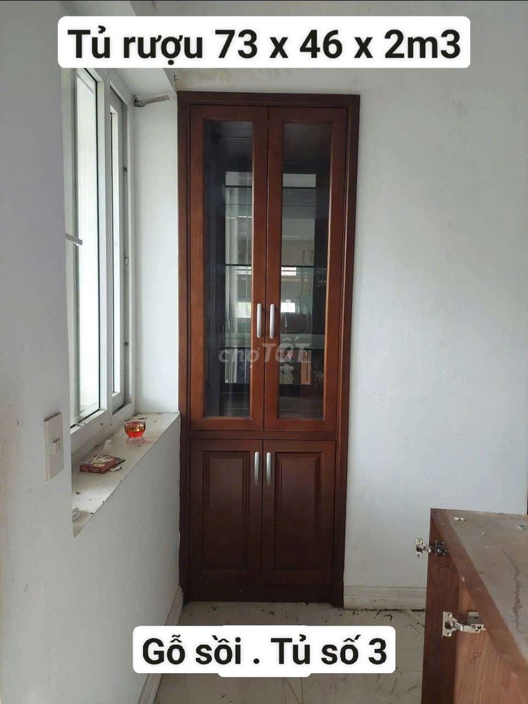 Tủ rượu Gỗ sồi Nâu 73x46x200cm. Mua bán Tủ, kệ gia đình tại Quận Hà Đông Hà Nội được đăng bởi Vũ văn khương hình 1