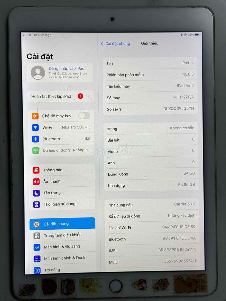 Apple iPad Air 2 64GB. Mua bán Máy tính bảng tại Quận 4 Tp Hồ Chí Minh được đăng bởi Linh Ho hình 1