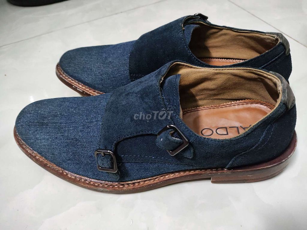 Giày Lười hiệu Aldo Chigodda da lộn Nam Size 8.