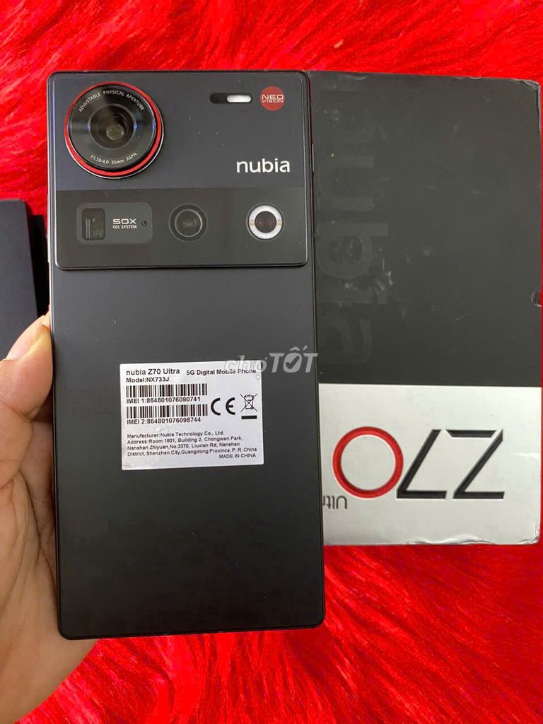 NUBIA Z70 ULTRA 99%FULLBOX+SẠCZINNGUYÊNCÂY12GB/256. Mua bán Điện thoại tại Quận Cái Răng Cần Thơ được đăng bởi Nguyễn Văn Phúc hình 1