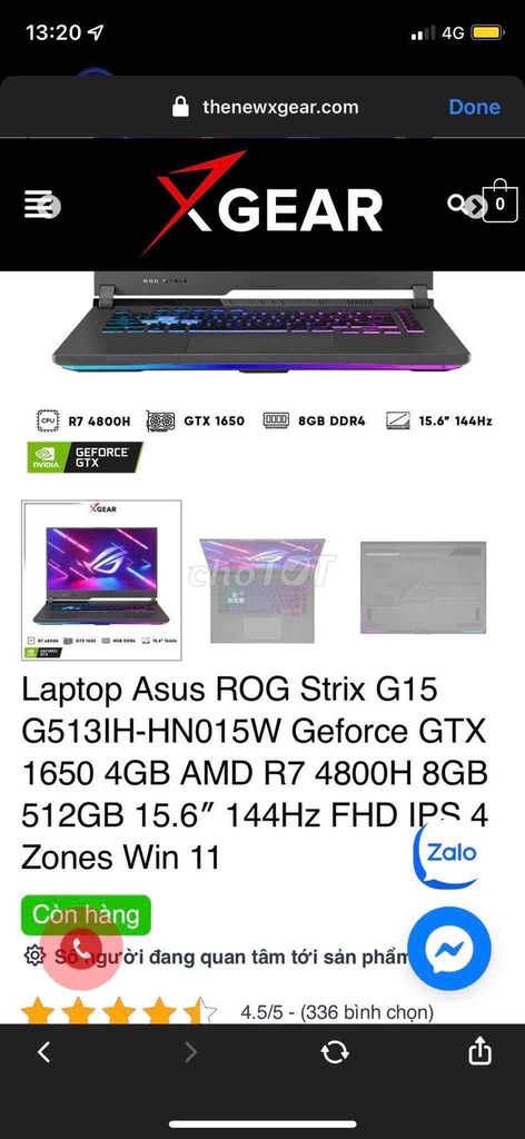 Asus ROG Strix G15 G513IH-HN015W 15.6 inch. Mua bán Laptop tại Quận 3 Tp Hồ Chí Minh được đăng bởi Minh hình 1