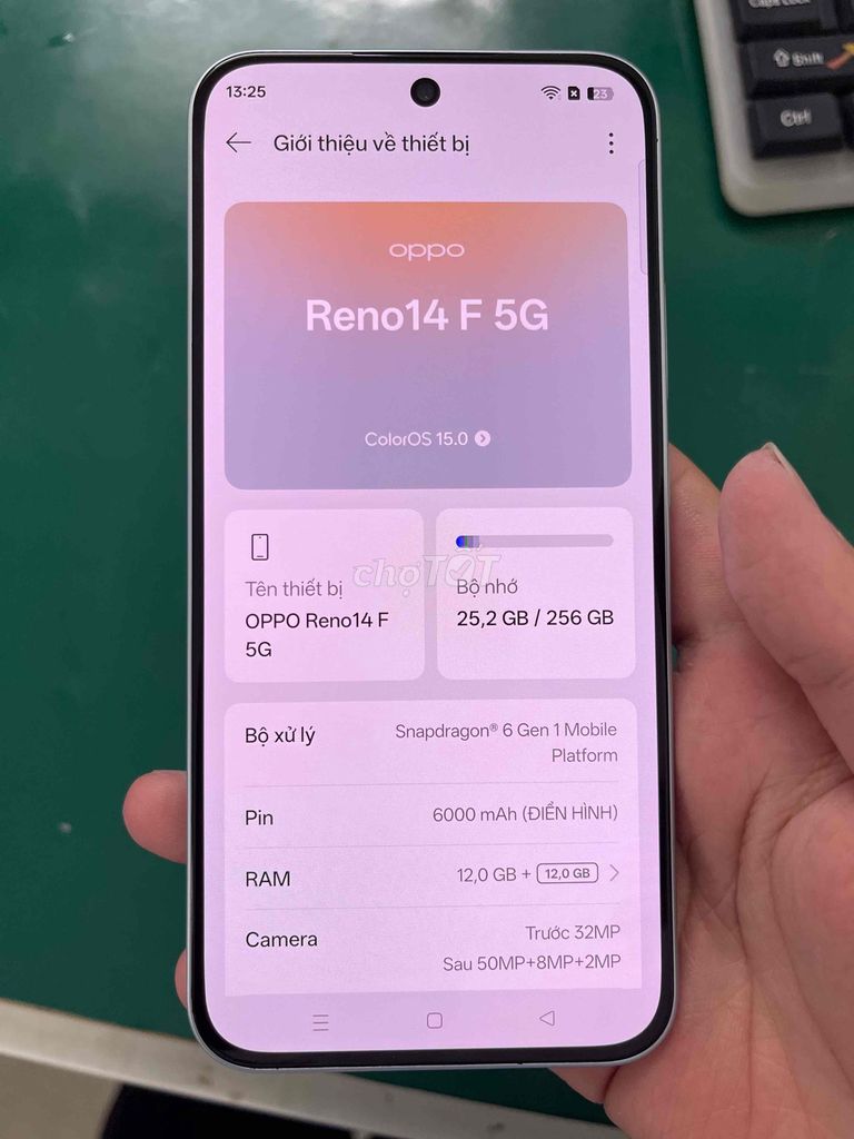 OPPO Reno14 F 5G 12/256. Mua bán Điện thoại tại Quận 10 Tp Hồ Chí Minh được đăng bởi Hưng Lê hình 1