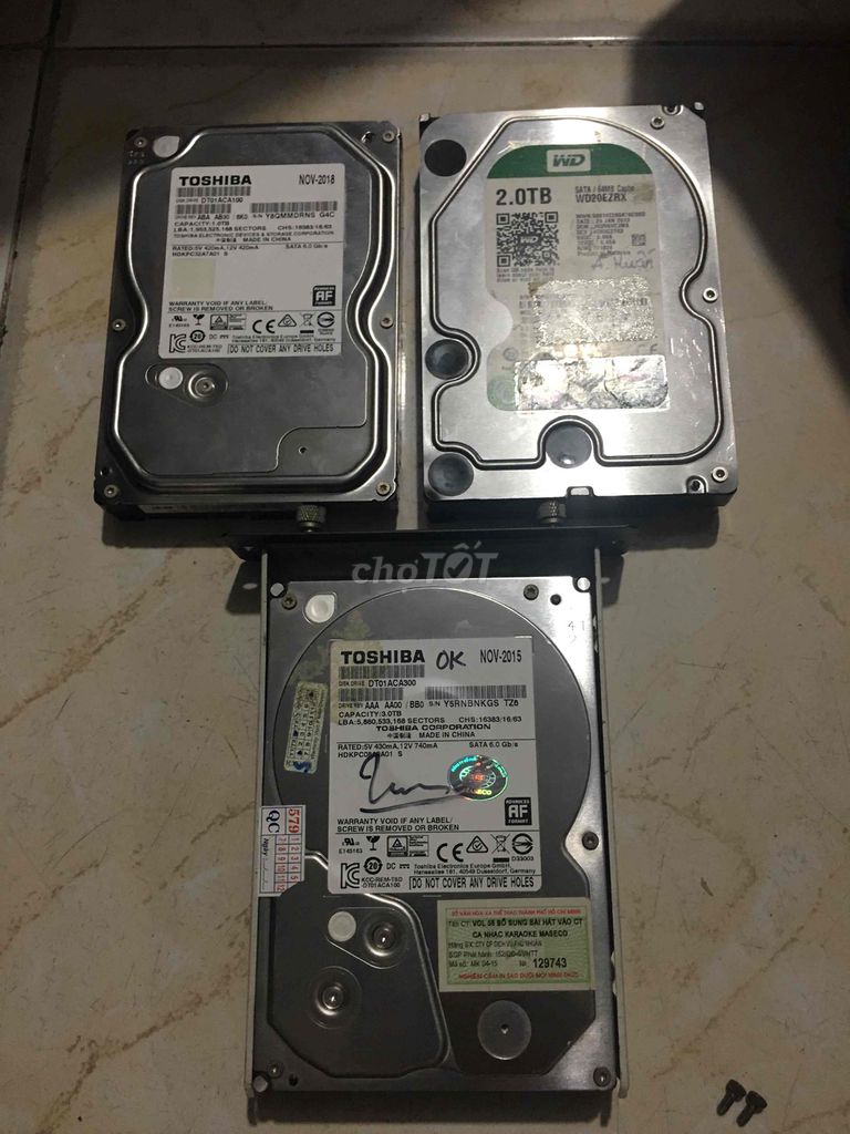 Ổ cứng HDD 1TB, 2TB, 3TB tháo máy. Mua bán Linh kiện (RAM, Card...) tại Quận Tân Phú Tp Hồ Chí Minh được đăng bởi Tiệm Sách Cũ Hoàng Lộc hình 1