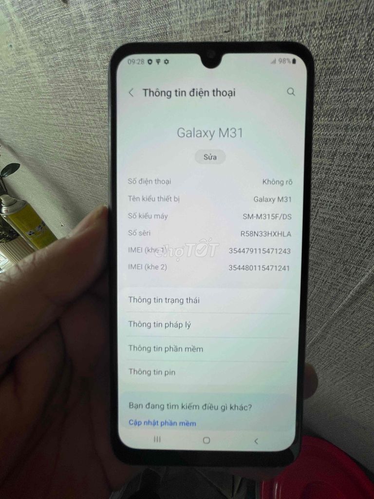 Samsung Galaxy M31 ram 6/128GB.pin 6000. Mua bán Điện thoại tại Quận Hoàng Mai Hà Nội được đăng bởi nguyễn thị ngọc  hình 2