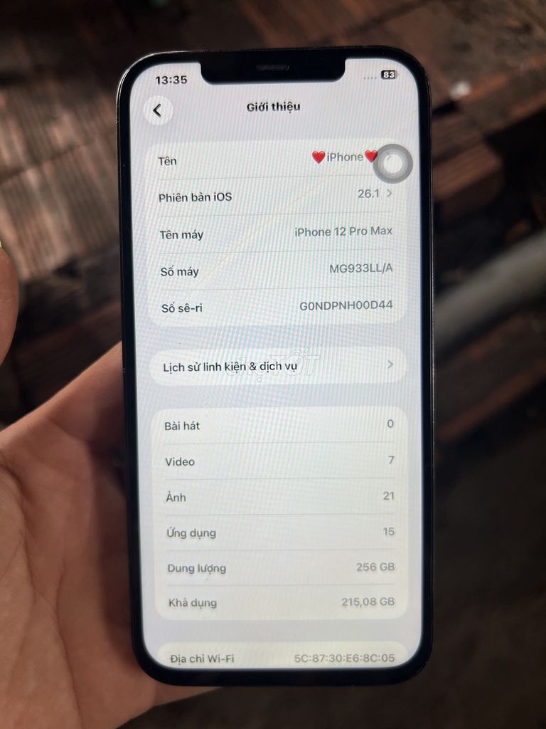 Apple iPhone 12 Pro Max 256GB Trắng Đã dùng. Mua bán Điện thoại tại Thành phố Thuận An Bình Dương được đăng bởi Như Trương hình 1