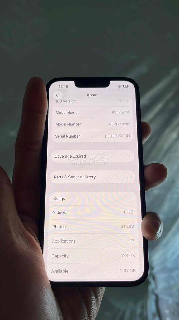 Apple iPhone 13 128GB Đen Đã sử dụng. Mua bán Điện thoại tại Huyện Nghi Lộc Nghệ An được đăng bởi Hoàng Minh Tú hình 1