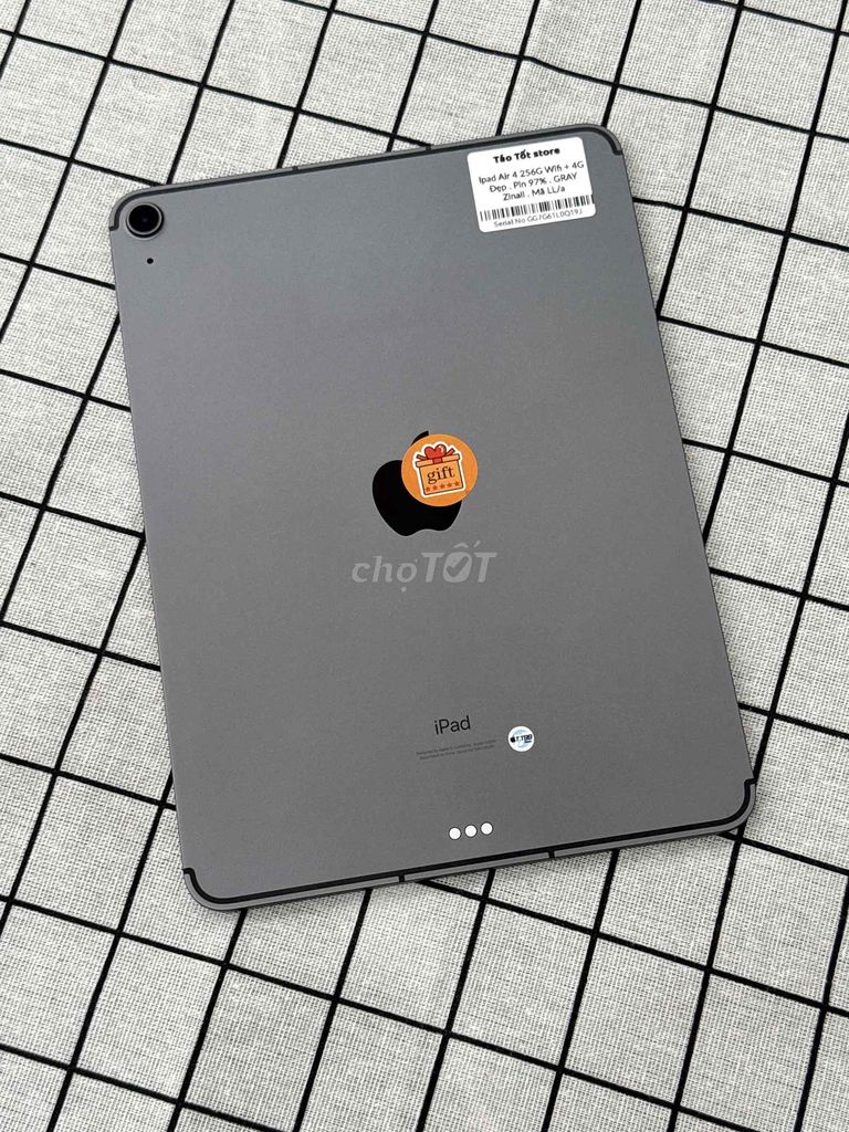 Ipad Air 4 256g Wifi + 4G GRAY lte pin 97% zin áp