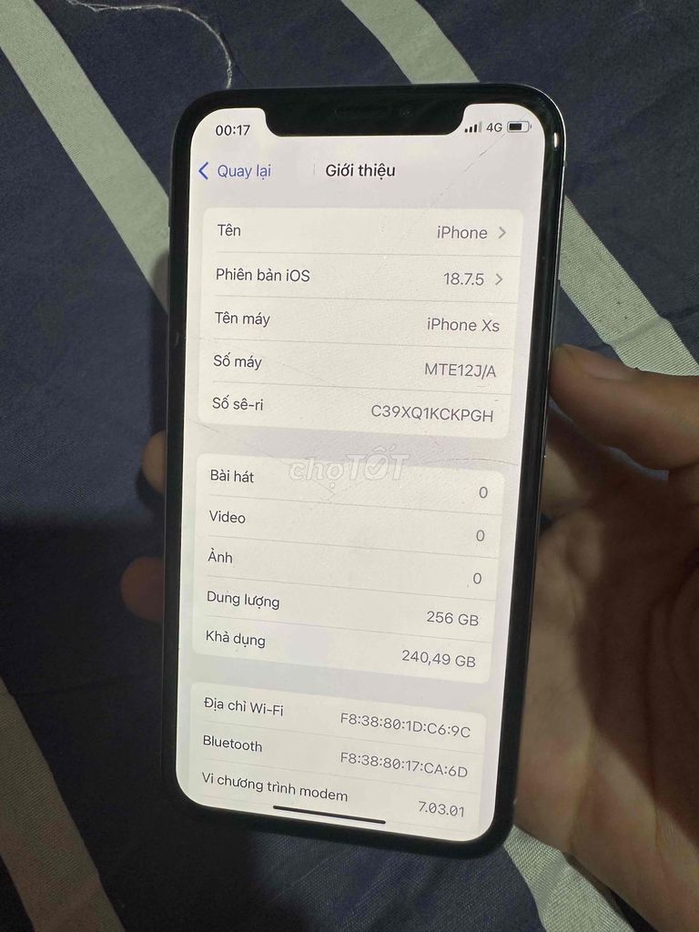 Apple iPhone Xs 256GB Trắng. Mua bán Điện thoại tại Huyện Tây Hòa Phú Yên được đăng bởi Hutan Apple hình 1