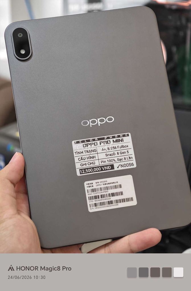 Oppo Pad Mini 8GB/256GB Fullbox. Mua bán Máy tính bảng tại Quận Ninh Kiều Cần Thơ được đăng bởi Zelda Phone hình 1