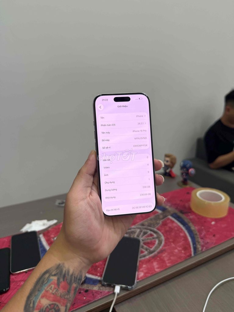 Apple iPhone 16 Pro Vn/a 256GB Trắng 99% Pin 92%. Mua bán Điện thoại tại Quận Đống Đa Hà Nội được đăng bởi Hà Nội Mobile Bao Duyệt Nợ Xấu hình 1