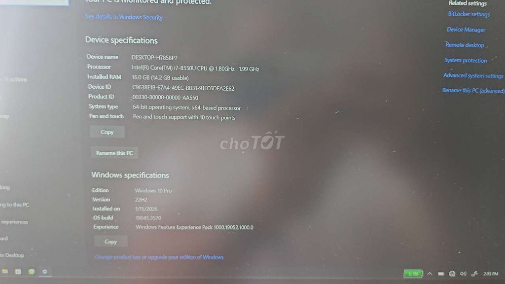 Toshiba Dynabook Core I7/ram16GB/ssd 512GB. Mua bán Laptop tại Thành phố Buôn Ma Thuột Đắk Lắk được đăng bởi Trườngbmt 088 hình 1