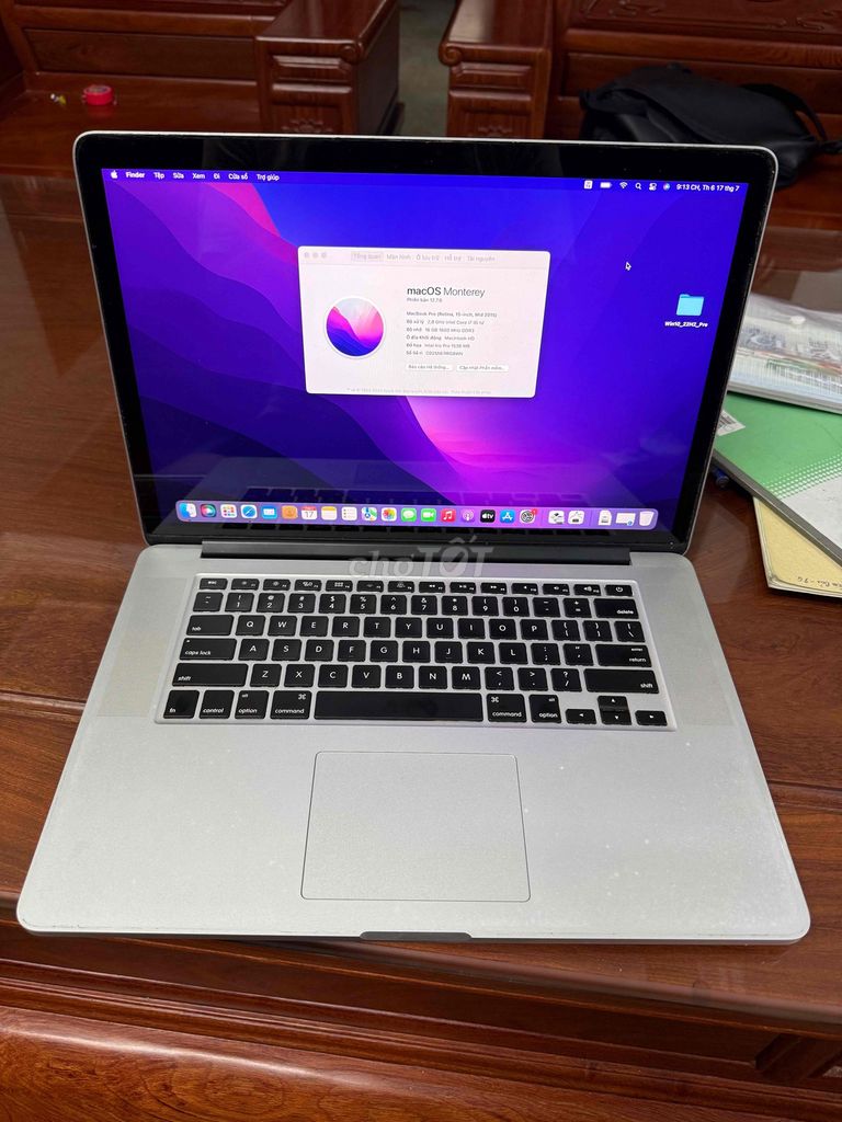 Apple Macbook Pro 2015 i7 15 inch 16GB/256GB Bạc. Mua bán Laptop tại Huyện Đông Anh Hà Nội được đăng bởi Tùng Lâm hình 1