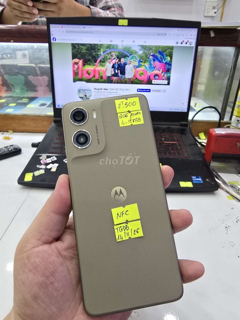 Motorola Moto G06 Power 4GB 128GB Vàng Cát. Mua bán Điện thoại tại Thành phố Long Xuyên An Giang được đăng bởi Facebook Cầm Đồ Thúy Vân hình 1