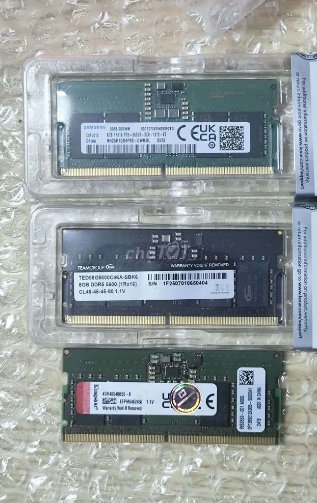 RAM Laptop DDR5 8GB bus 4800/5600. Mua bán Linh kiện (RAM, Card...) tại Quận Gò Vấp Tp Hồ Chí Minh được đăng bởi Seikyu Mashi hình 1