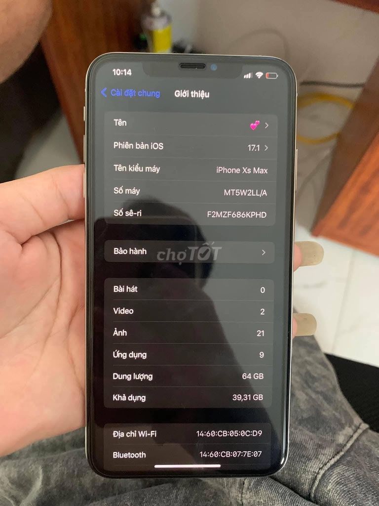 Apple iPhone Xs Max 64GB Trắng Like New. Mua bán Điện thoại tại Quận 1 Tp Hồ Chí Minh được đăng bởi Hội Đồ Điện Tử hình 1