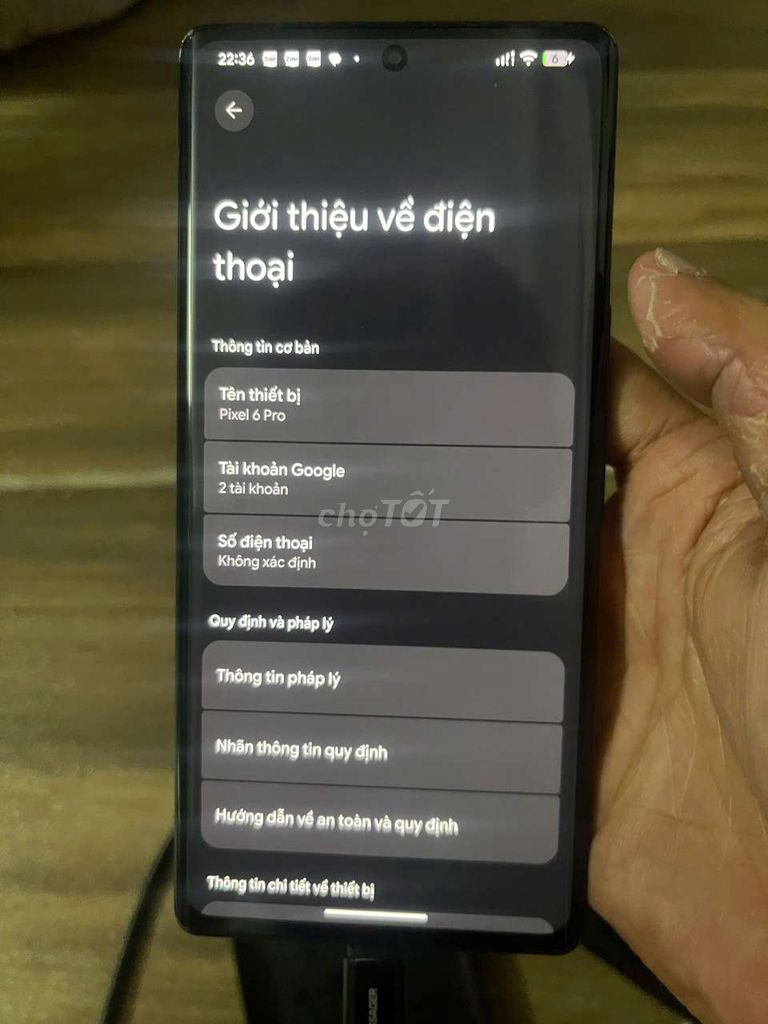 Google Pixel 6 Pro Xám đã thay màn OLED. Mua bán Điện thoại tại Quận Thanh Khê Đà Nẵng được đăng bởi Tên chưa cung cấp hình 1