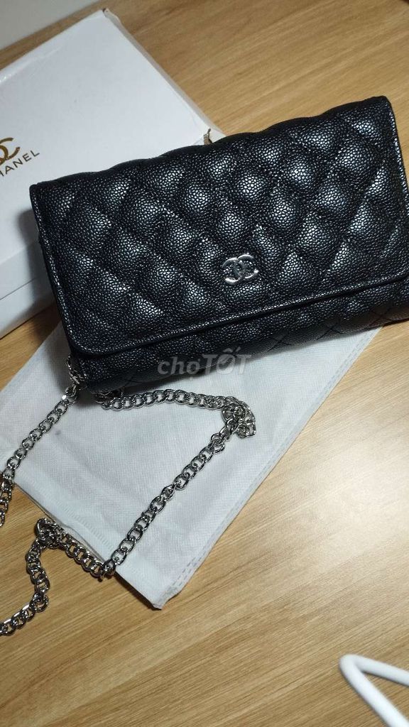 Túi xách Chờ Nel WOC Nữ Da Caviar Đen. Mua bán Túi xách tại Quận Gò Vấp Tp Hồ Chí Minh được đăng bởi Tiệm Hô Ca hình 1