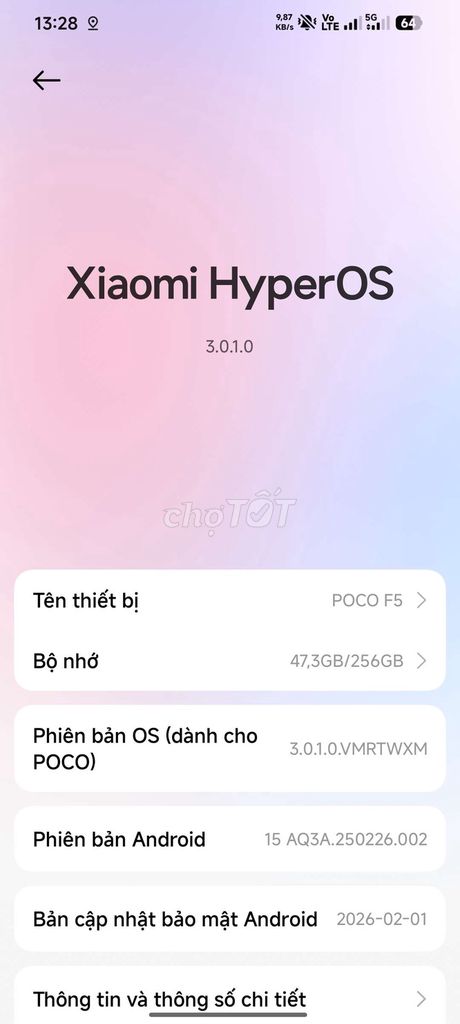Xiaomi POCO F5 256GB. Mua bán Điện thoại tại Huyện Thanh Oai Hà Nội được đăng bởi nhật lê hình 1