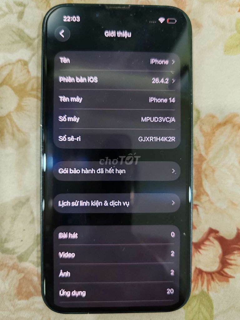 iPhone 14 128GB Xanh đậm. Mua bán Điện thoại tại Quận Hà Đông Hà Nội được đăng bởi Minh Quân hình 1