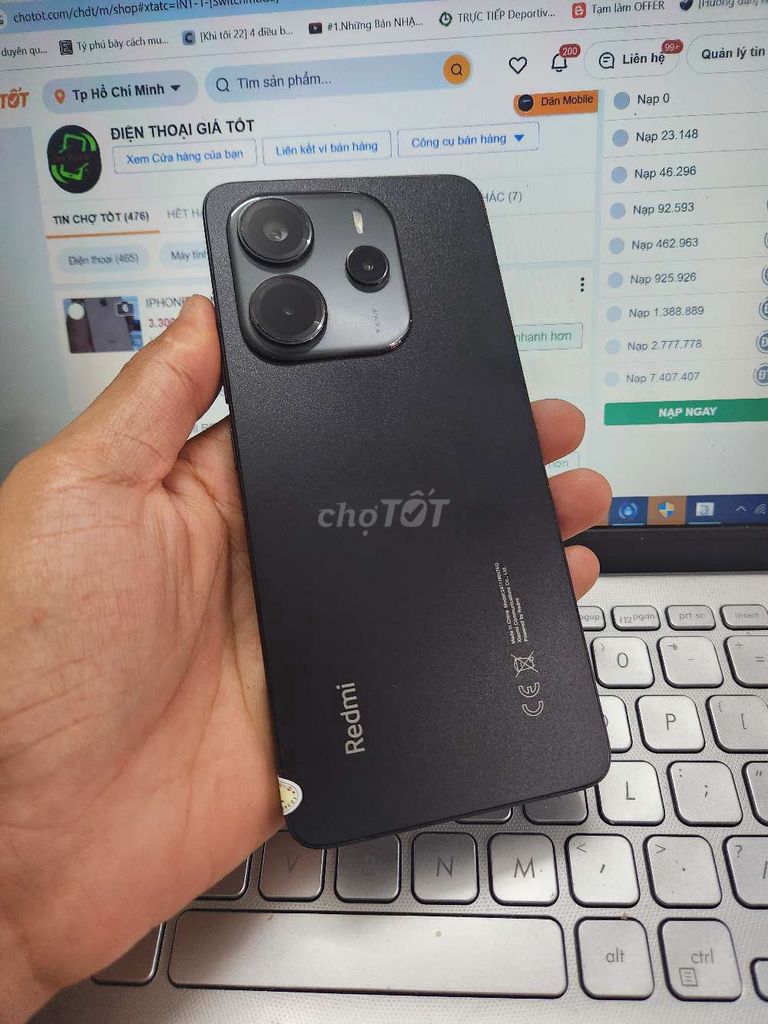 REDMI NOTE 14 8GB.128GB HELIO G99 ULTRA KO VÂN TAY. Mua bán Điện thoại tại Quận Bình Thạnh Tp Hồ Chí Minh được đăng bởi Dân Mobile hình 1