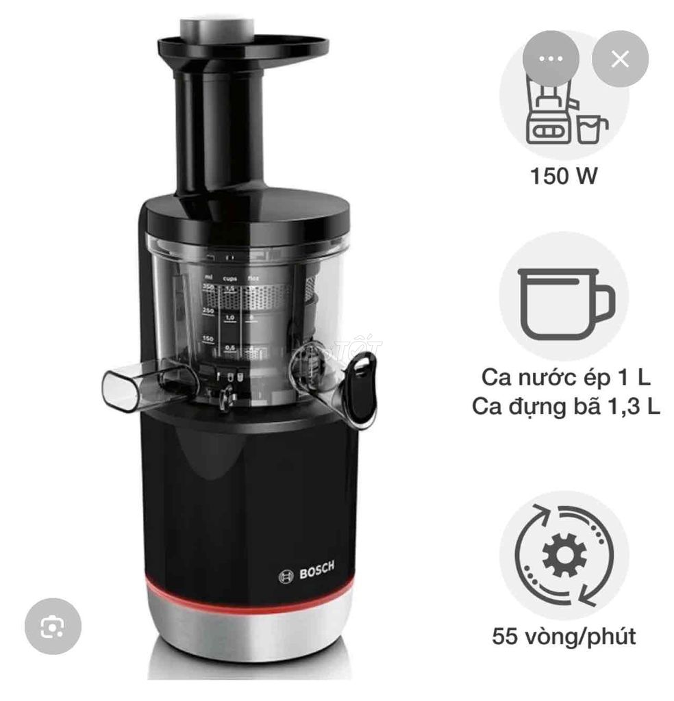 Máy ép chậm Bosch 731M Đức Đen. Mua bán Bếp, lò, đồ điện nhà bếp tại Quận Bình Thạnh Tp Hồ Chí Minh được đăng bởi Hanh hình 1