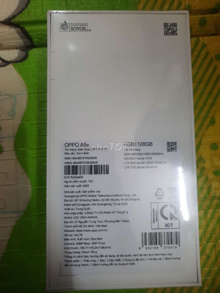 OPPO A5x 128GB Xanh Biển. Mua bán Điện thoại tại Huyện Thanh Trì Hà Nội được đăng bởi Trung hình 1