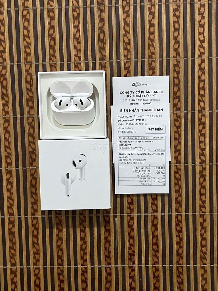 Tai nghe Apple AirPods 4 (ANC). Mua bán Tivi, Âm thanh tại Quận Hà Đông Hà Nội được đăng bởi Thang huynhtd2101 hình 1