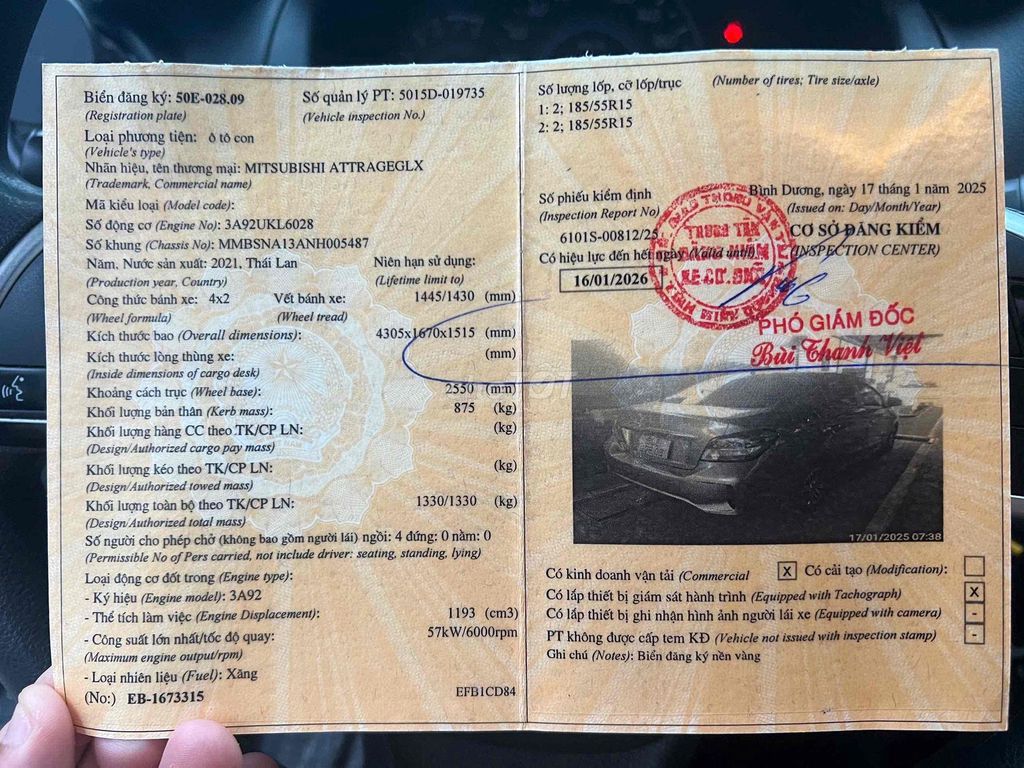 Mitsubishi Attrage 2021 1.2L MT - 172000 km. Mua bán Ô tô tại Thành phố Thủ Đức Tp Hồ Chí Minh được đăng bởi Nguyên Kha hình 4