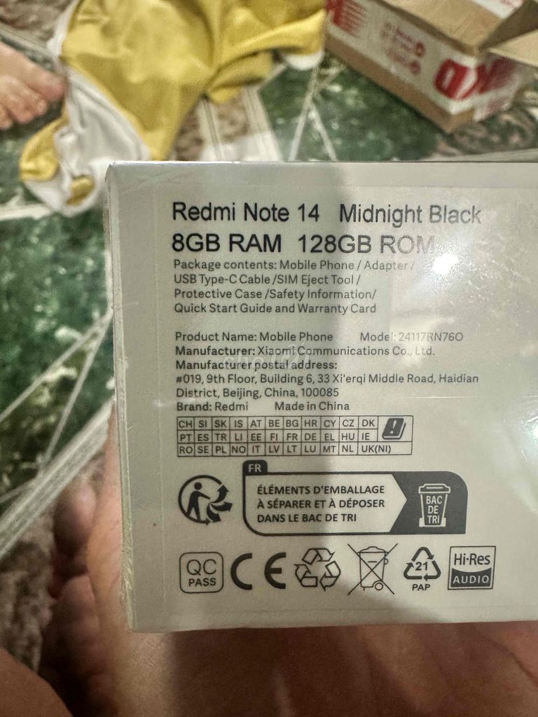 xiaomi redmi note 14 8/128 néwseal. Mua bán Điện thoại tại Quận Tân Bình Tp Hồ Chí Minh được đăng bởi Bùi Đức Vĩnh Hy hình 1