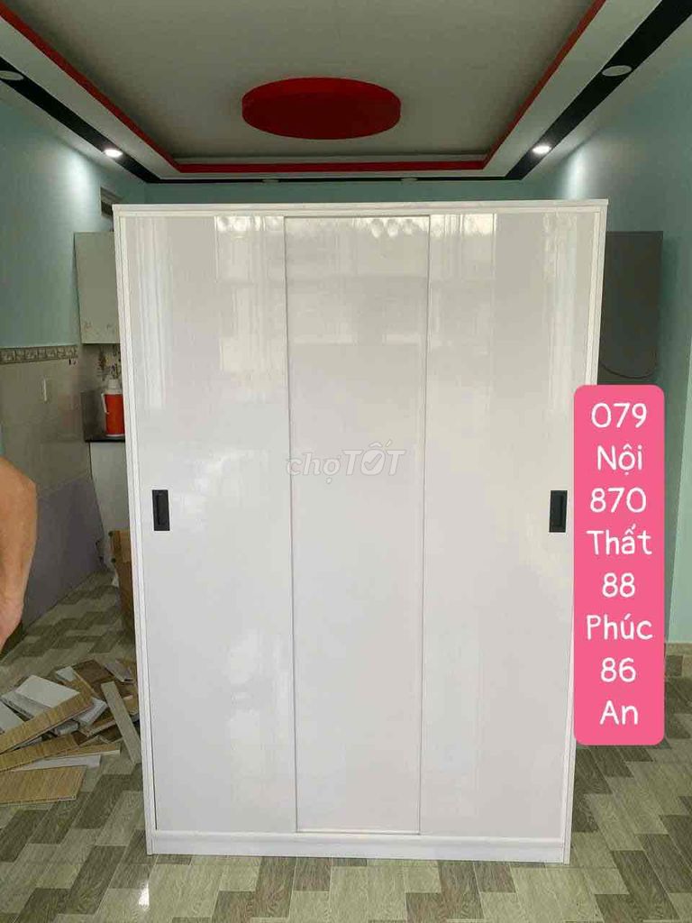 Tủ Nhựa Đài Loan#tủ áo 3 cánh lùa trắng #ship 0Đ. Mua bán Tủ, kệ gia đình tại Quận 1 Tp Hồ Chí Minh được đăng bởi Nội Thất Gia Đình hình 1