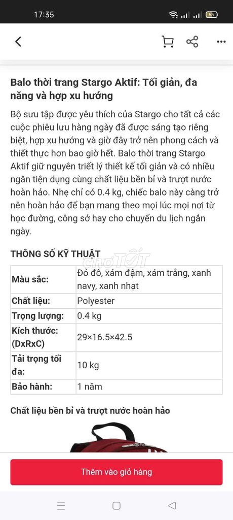 Thanh lý Balo Chính hãng STARGO AKTIF_SAKOS