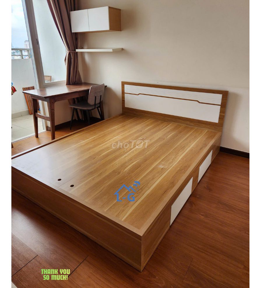 GIƯỜNG MDF 2 NGĂN KÉO – BỀN ĐẸP GIÁ RẺ/ Gỗ MDF- GỖ. Mua bán Giường, chăn ga gối nệm tại Quận 11 Tp Hồ Chí Minh được đăng bởi GIƯỜNG SẮT SƠN LÂM hình 1