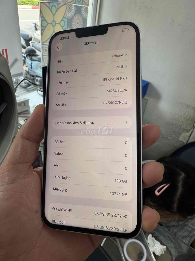 Apple iPhone 14 Plus 128GB Tím thay màn. Mua bán Điện thoại tại Quận Đống Đa Hà Nội được đăng bởi Lê Khuyến hình 1