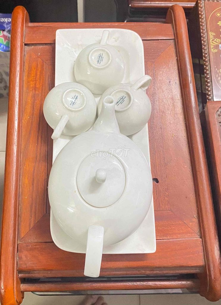 Bộ Trà Gỗ Cuốn Thư Cổ Điển. Mua bán Đồ sưu tầm, đồ cổ tại Quận Tân Phú Tp Hồ Chí Minh được đăng bởi Nguyễn Hoàng hình 1