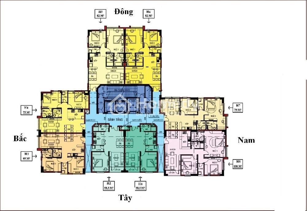 Cho thuê CHCC Phú Đạt, 3PN, căn góc DT 82m2; giá 11,5 tr/tháng