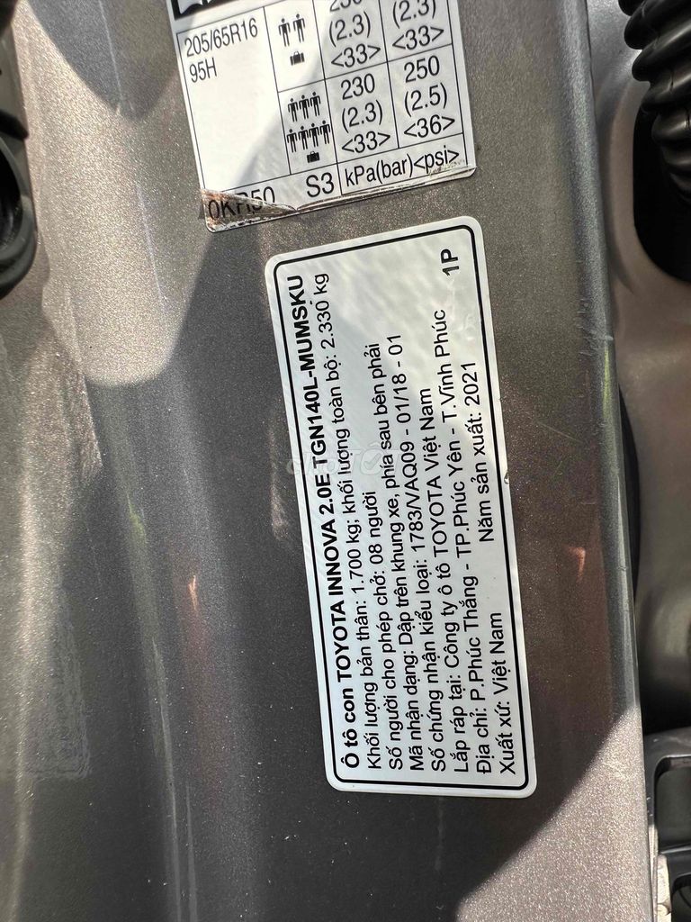 Toyota Innova E 2021 Số sàn 7c màu đồng ánh kim. Mua bán Ô tô tại Quận Bình Thạnh Tp Hồ Chí Minh được đăng bởi phuongneo hình 11