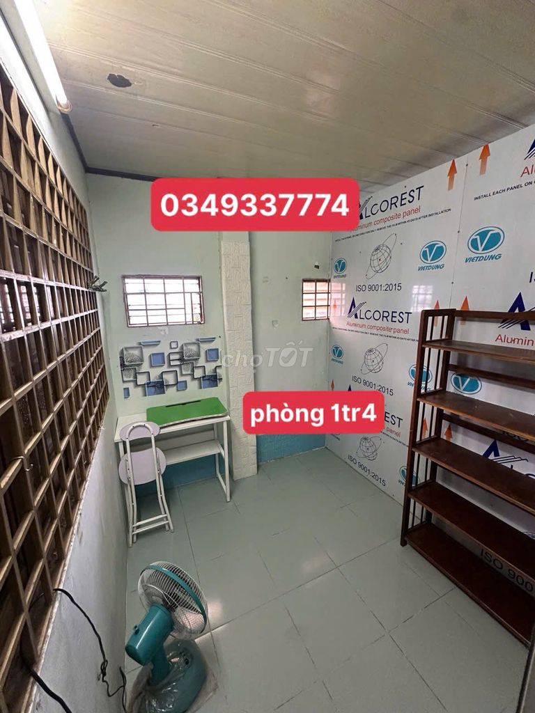 Cho thuê phòng nhỏ 1 ng ở 1tr4 1 tháng
