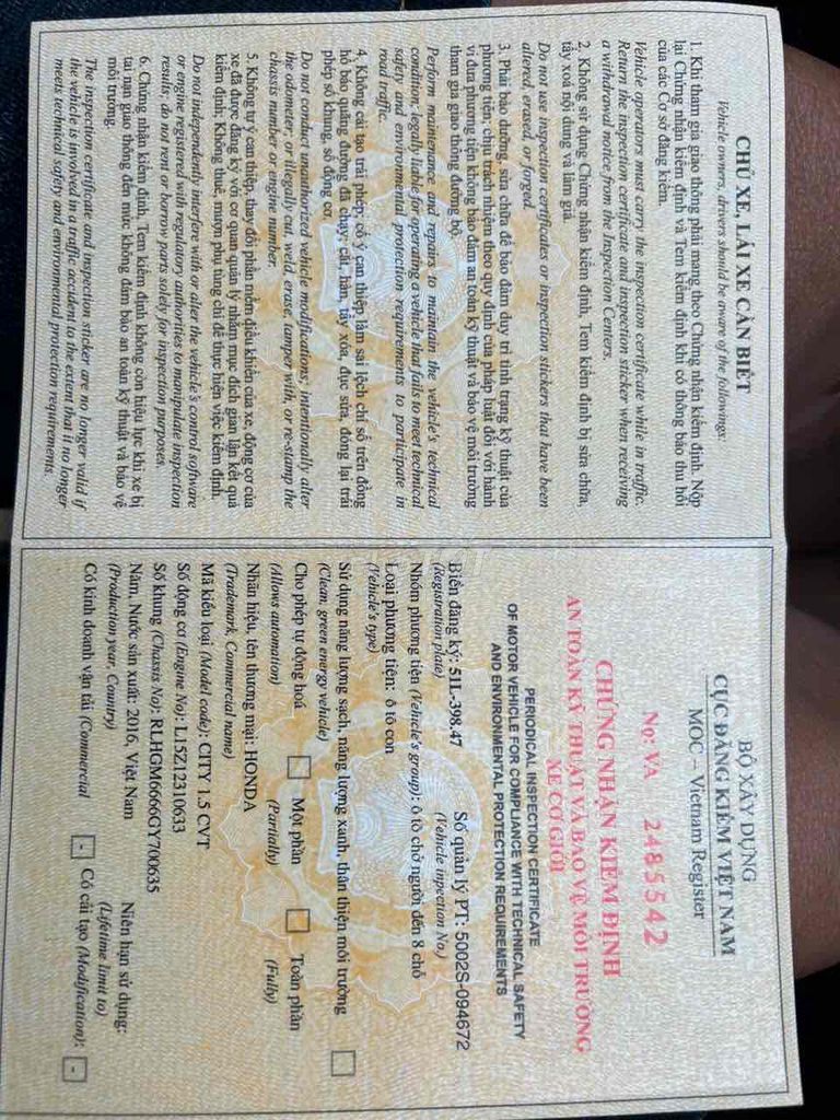 Honda City 2016 1.5 CVT - 160000 km. Mua bán Ô tô tại Quận 6 Tp Hồ Chí Minh được đăng bởi Thiển Ân hình 9