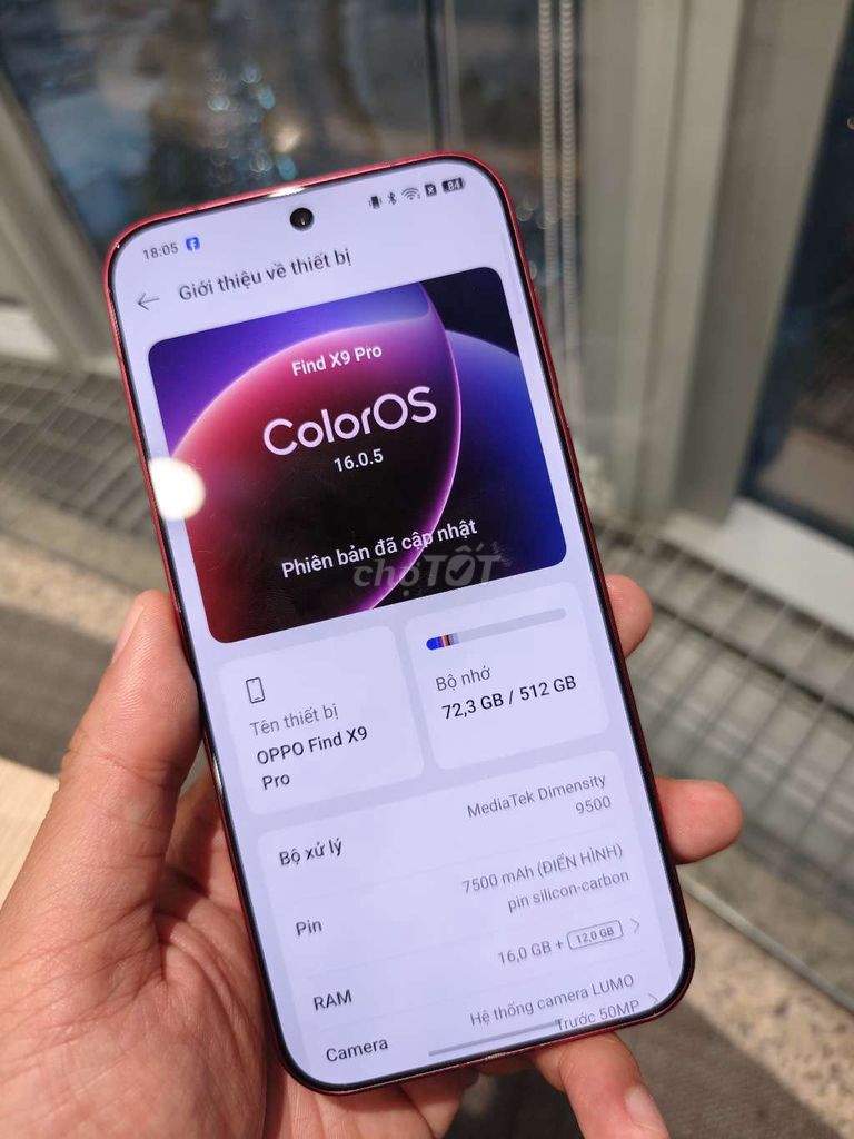 OPPO Find X9 Pro NĐ 16-512GB Đỏ, có GL. Mua bán Điện thoại tại Thành phố Thủ Đức Tp Hồ Chí Minh được đăng bởi Yi Li Smartphones hình 1