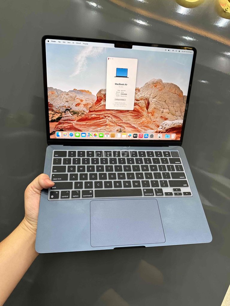 Macbook Air M2 16/256GB Blue VN BH 9/2026 keng. Mua bán Laptop tại Quận Ninh Kiều Cần Thơ được đăng bởi Quý Mobile Cần thơ hình 1