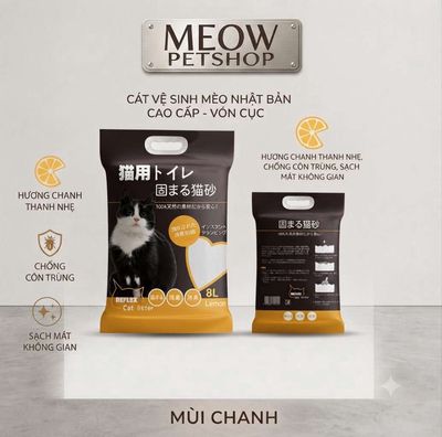 Cát vệ sinh mèo Reflex 8L Chanh Nhật Bản