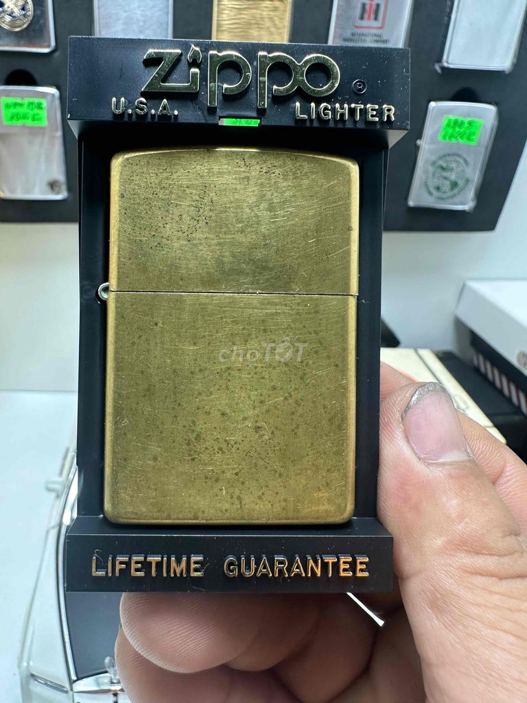 Zippo Newfullbox Đồng thô - Lề Thô 01