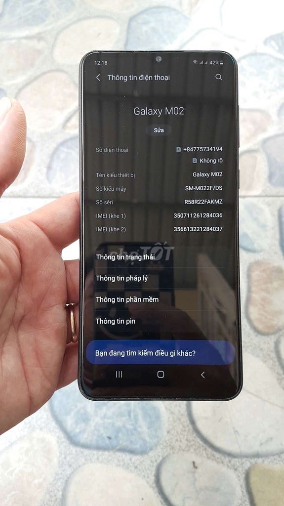 Samsung M02 2Sim Màn Zin Đẹp Yutu Mượt Pin trâu5K. Mua bán Điện thoại tại Quận Gò Vấp Tp Hồ Chí Minh được đăng bởi SecondFones hình 2