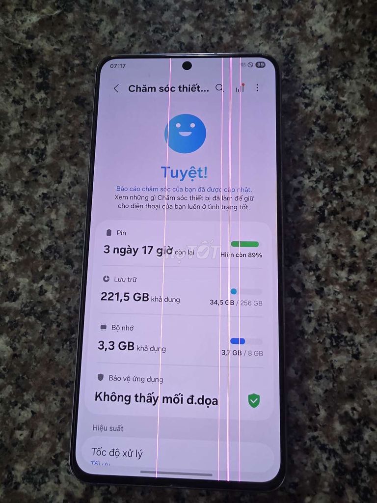 Samsung Galaxy S21 5G 256GB Đen Sọc màn hình. Mua bán Điện thoại tại Quận Ninh Kiều Cần Thơ được đăng bởi Cao Cường hình 1
