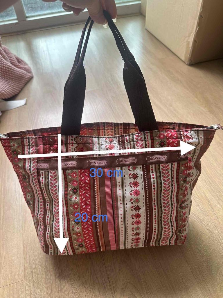 Túi dù vải xịn Lesportsac 95%