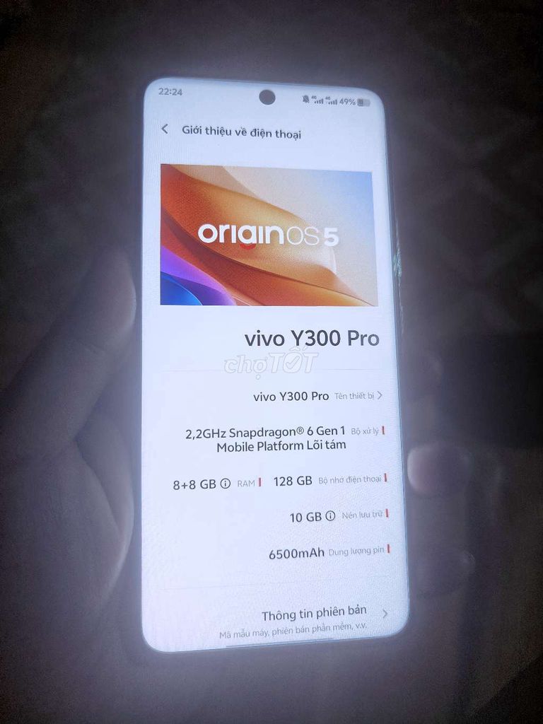 Vivo Y300 Pro 128GB Trắng 99%. Mua bán Điện thoại tại Huyện Tân Hồng Đồng Tháp được đăng bởi Mrpark hình 1